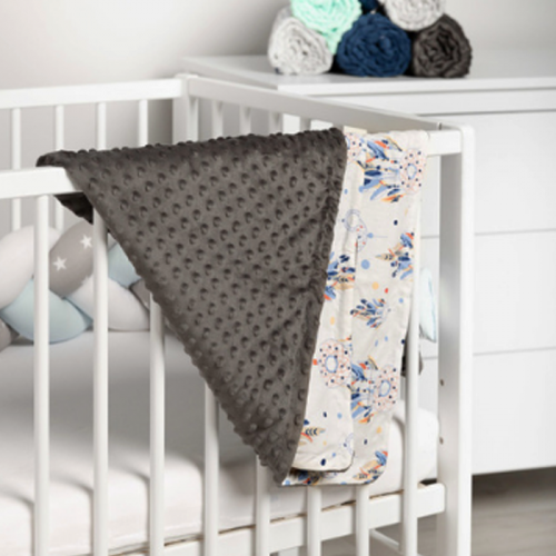 5903076304216 minky blanket  dream catcher graphite